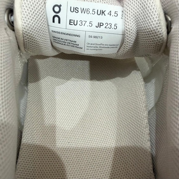 On Running Cloud 6 Sneakers Athletic Women 6.5 Pearl White Lightweight Comfort - Picture 3 of 9